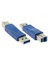 Usb 3.0 A M / Usb A F Dönüştürücü - Nickel/Blue 1