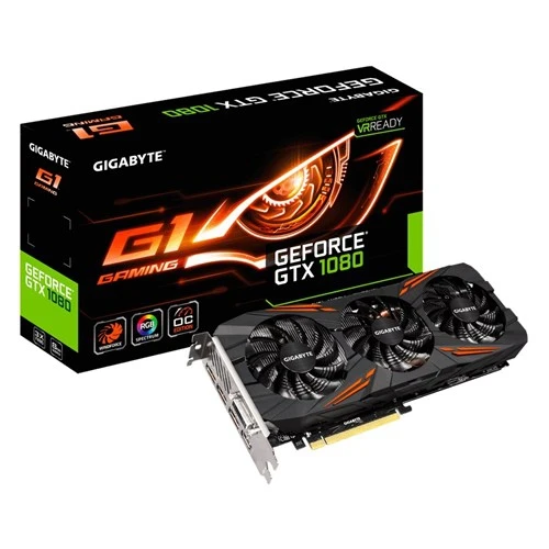 Resim Gigabyte G1 Gaming Nvidia GeForce GTX 1080 8GB 256Bit GDDR5X (DX12) PCI-E 3.0 Ekran Kartı (GV-N1080G1 Gaming-8GD) 