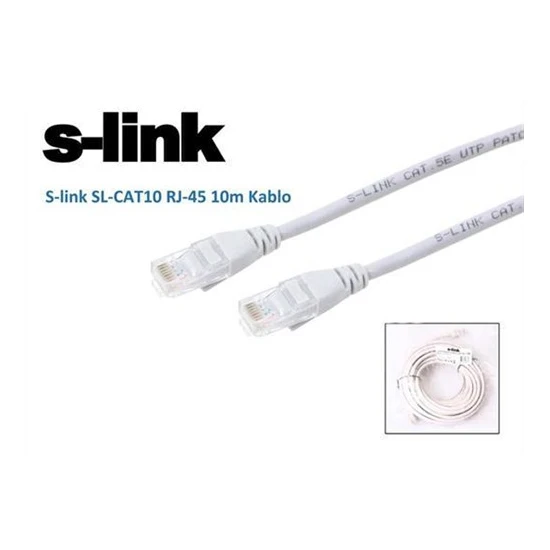 S-Link Sl-Cat10 10M Cat5e/Utp Patch Kablo
