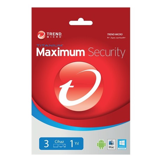 Trend Micro Maximum Security 3 Kullanıcı 1 Yıl (TI00239873D)