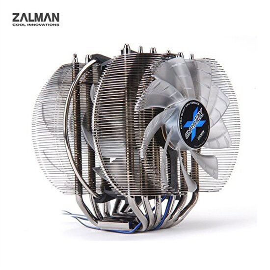 Zalman CNPS12X Intel 775-1155-1156-1366/AMD AM2-AM3-FM1 Uyumlu 3x120mm Mavi Led Fanlı İşlemci Soğutucu