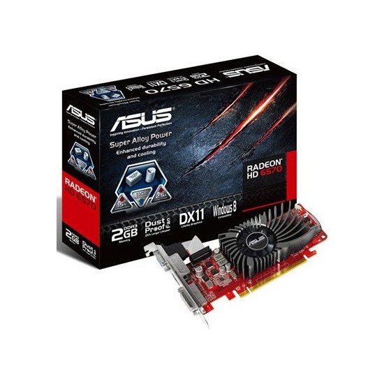 Asus Amd Radeon HD 6570 2GB 128Bit DDR3 (DX11) PCI-E 2.1 Ekran Kartı (HD6570-2GD3-L)