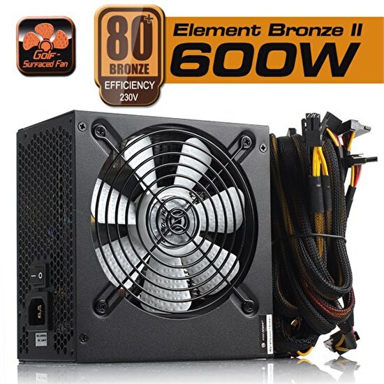 High Power Element Bronze 600W 80+ Sertifikalı Güç Kaynağı (HP-EP600-BR-II)