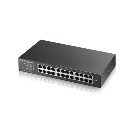 Zyxel GS1100-24E 24-Port 10/100/1000Mbps Tak-Kullan Port-Önceliklendirme Destekli Yönetilemeyen Gigabit Switch