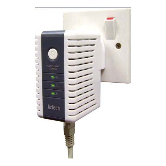 Aztech HL110E 200Mbps Homeplug Av Ethernet Adaptör (Tekli)