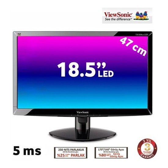 Viewsonic VA1938wa 18.5" 5ms (Analog) LED Monitör Fiyatı