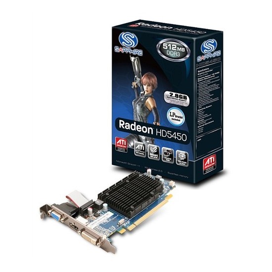 Sapphire Ati Radeon HD5450 512MB/1GB 64Bit DDR3 (DX11) PCI-E 2.1 Ekran Kartı (11166-08-20R)
