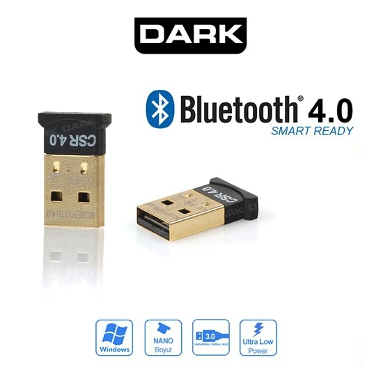 Dark Bluetooth 4.0 Mini Dongle Usb Alıcı (DK-AC-BTU40)