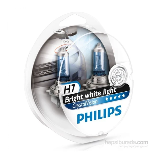 hepsiburada Philips H7 Tip CRYSTAL VISION Ampül Seti 011296 hepsiburada Philips H7 Tip CRYSTAL VISION Ampül Seti 011296