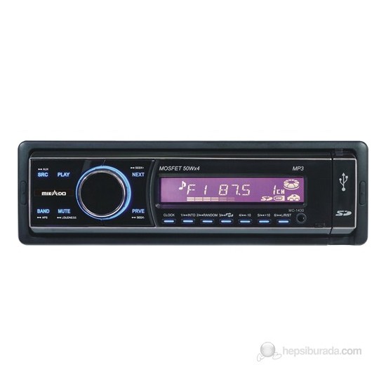 Mikado MC-1430 MP3 Oynatıcı + FM Radyo Uzaktan Kumandalı Oto Teyp