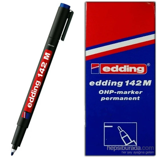 Edding Asetat Kalemi E-142M Siyah 10 Lu ED14201