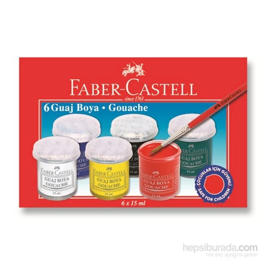 Faber Castell Guaj Boya 15 ml 6 Renk