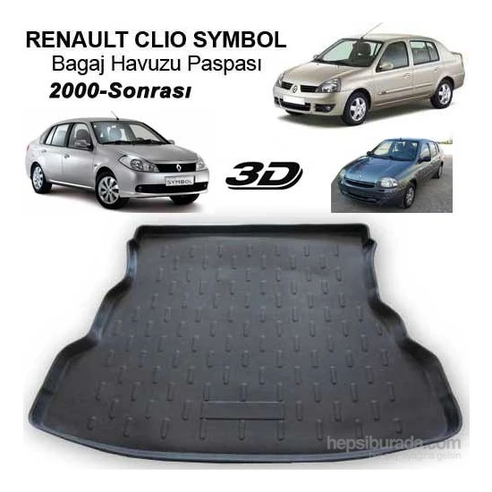 Renault Clio Symbol Bagaj Havuzu Paspası 2008 Sonrası