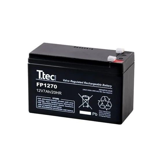 Ttec 12 Volt 7 Amper Bakımsız Kuru Akü