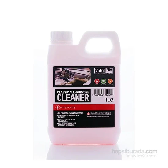 Valet Pro Classic All Purpose Cleaner - Konsantre İç ve Dış Genel Temizleyici 1 L