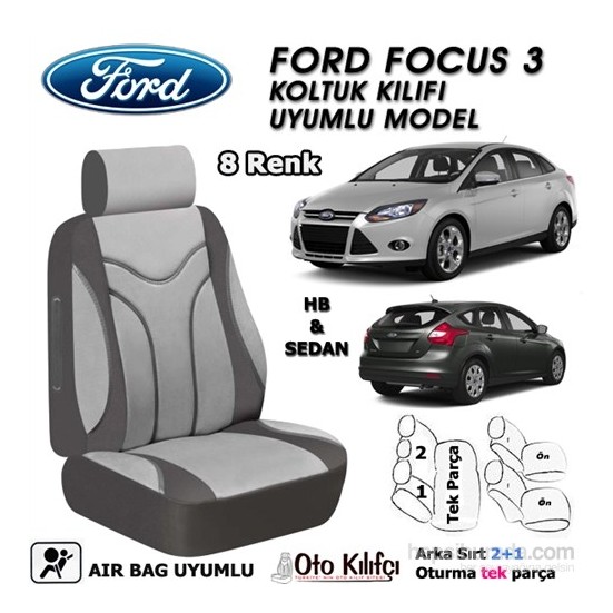 Ford Focus 3 Koltuk Kılıfı Seti Uyumlu Focus Kılıf Fiyatı