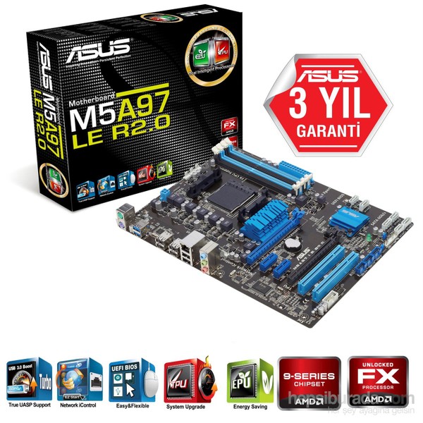 Asus M5A97 LE R2.0 AM3+ DDR3 Anakart Fiyatları, Özellikleri ve