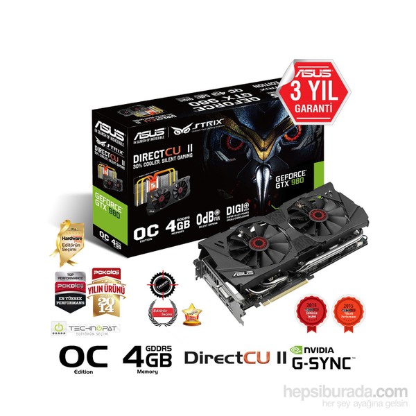 Asus GTX 980 STRIX-GTX980-DC2OC-4GD5 4 GB Ekran Kartı Fiyatları