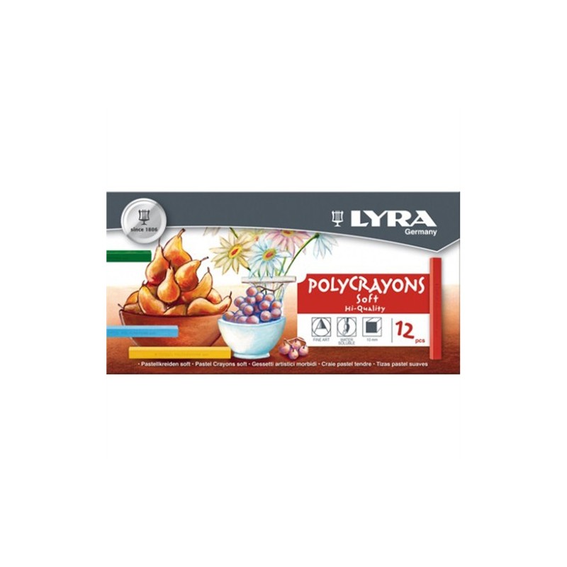 Lyra Polycrayon Soft 12'li Toz Pastel Boya Ana Renkler / L5651120