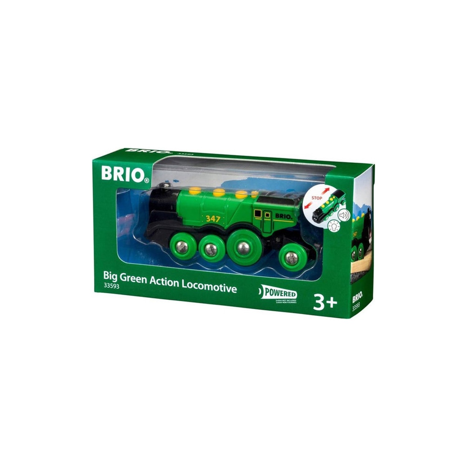 brio big green action locomotive