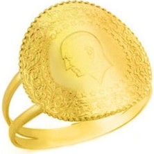 Engingold 22 Ayar Tekli Çeyrek Altın Yüzük