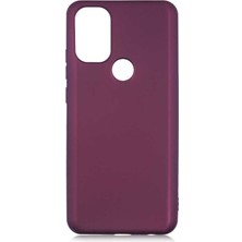 Hesaplı Dünya General Mobile GM21+ Plus Kılıf Mat Renkli Esnek Silikon Mürdüm Renk Prm