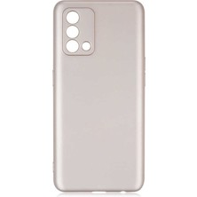 Hesaplı Dünya Oppo A74 Kılıf Mat Renkli Esnek Silikon Gold Renk Prm