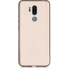 Hesaplı Dünya Lg G7 Kılıf Mat Renkli Esnek Silikon Gold Renk Prm