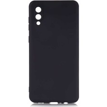 Hesaplı Dünya Samsung Galaxy A02 Kılıf Mat Renkli Esnek Silikon Siyah Renk Prm