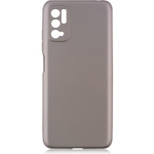 Hesaplı Dünya Xiaomi Poco M3 Pro Kılıf Mat Renkli Esnek Silikon Gold Renk Prm