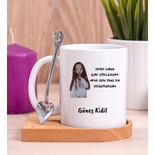 Hediye Dükkanı Kişiye Özel Sen Onu Da Soğutursun Esprili Ahşap Altlıklı Beyaz Kupa Bardak