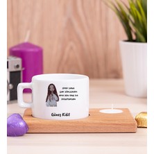 Hediye Dükkanı Kişiye Özel Sen Onu Da Soğutursun Esprili Ahşap Altlıklı Mumlu Fincan