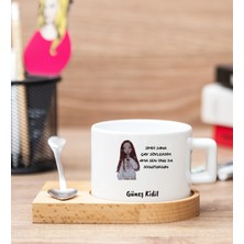 Hediye Dükkanı Kişiye Özel Sen Onu Da Soğutursun Esprili Ahşap Altlıklı Fincan