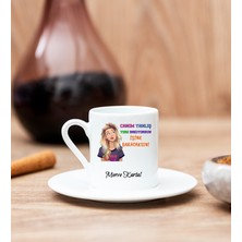 Hediye Dükkanı Kişiye Özel Işine Bakıcaksın Tasarım Esprili Beyaz Türk Kahvesi Fincanı