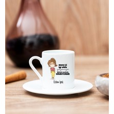 Hediye Dükkanı Kişiye Özel Maske Işi Iyi Oldu Tasarım Esprili Beyaz Türk Kahvesi Fincanı