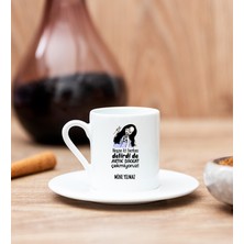 Hediye Dükkanı Kişiye Özel Herkes Delirdi Tasarım Esprili Beyaz Türk Kahvesi Fincanı