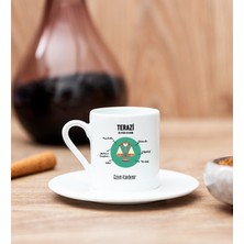 Hediye Dükkanı Kişiye Özel Terazi Burcuna Hediye Beyaz Türk Kahvesi Fincanı