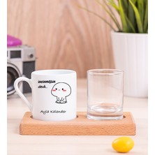 Hediye Dükkanı Kişiye Özel Incinmişsin Dedi Tasarım Esprili Ahşap Sunumlu Türk Kahvesi Fincanı