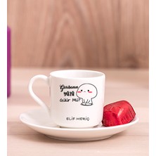 Hediye Dükkanı Kişiye Özel Garibanın Yüzü Gülür Mü Esprili Porselen Türk Kahvesi Fincanı