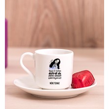 Hediye Dükkanı Kişiye Özel Herkes Delirdi Tasarım Esprili Porselen Türk Kahvesi Fincanı