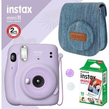 Instax Mini 11 Lila Fotoğraf Makinesi ve Jean Çantalı Hediye Seti 3