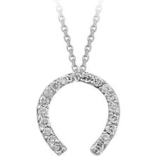 Sirius Pırlanta Taşlı Nal Kolye