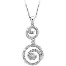 Sirius Pırlanta Taşlı Çift Lava Kolye 0401P0015