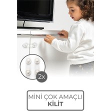 Mbf Plastik 2'li Mini Kilit Bebek Çekmece Kilit Çocuk Kilidi Bebek Çocuk Güvenliği