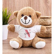 Hediye Dükkanı Kişiye Özel Baş Harfli Üzeri Isim Yazılı Peluş Ayıcık