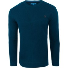 Ottomoda Erkek V Yaka Kazak Lacivert Regular Fit Pamuklu, OT-KZK-20007