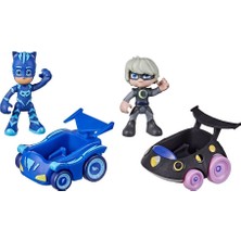 Pj Masks Pj Maskeliler 2'li Figür ve Araç Seti Catboy-Luna Girl F2649-F2840