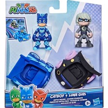 Pj Masks Pj Maskeliler 2'li Figür ve Araç Seti Catboy-Luna Girl F2649-F2840