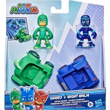 Pj Masks Pj Maskeliler 2'li Figür ve Araç Seti Gekko-Night Ninja F2649-F2841