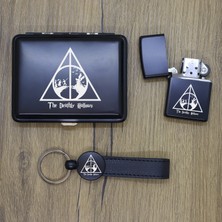 Ada Lazer Kişiye Özel The Deathly Hallows Metal Tabaka, Zippo Çakmak ve Anahtarlık Seti